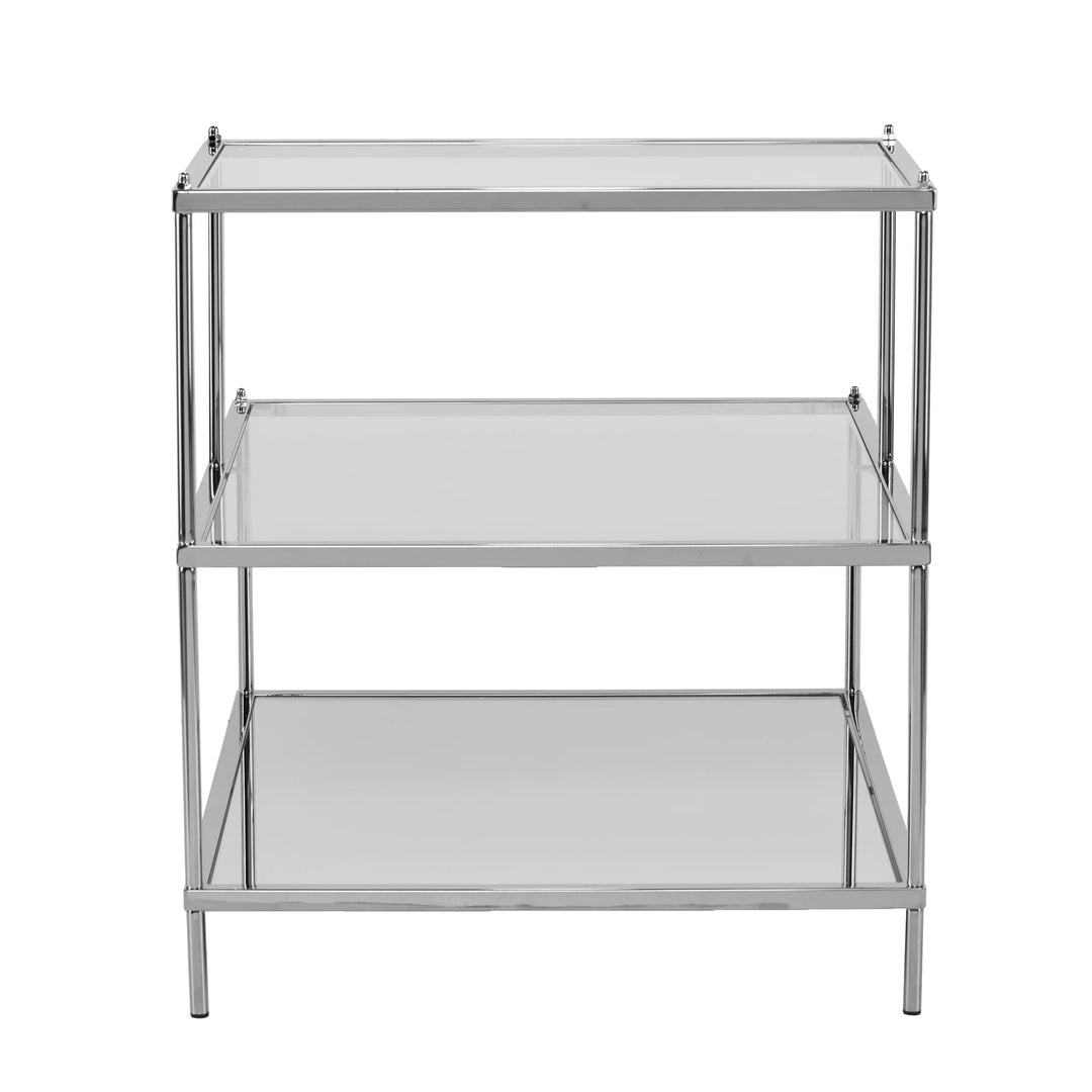 SwayLiving Knox Glam Mirrored Accent Table - Chrome ACCENT TABLES