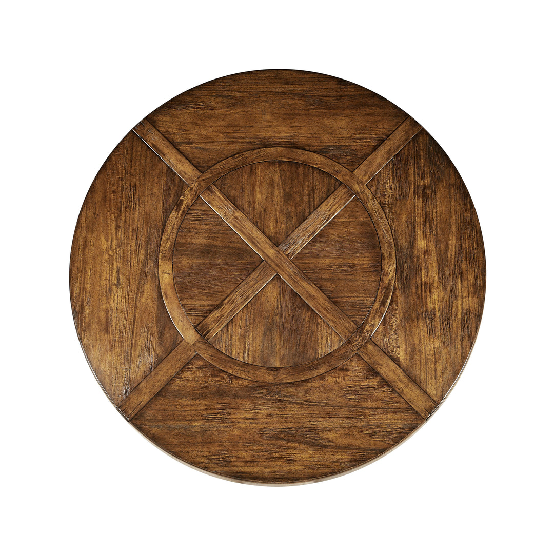 SwayLiving Casual Accents Country Walnut Round Dining Table 72" DINING TABLES