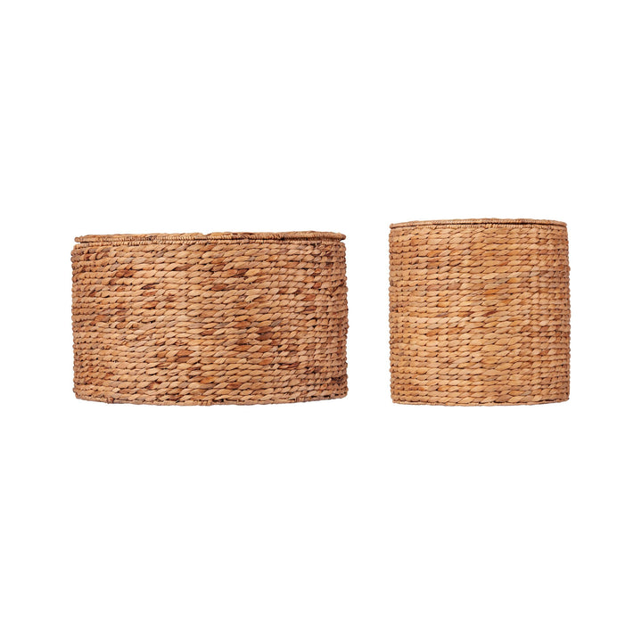 SwayLiving Satalia Round Water Hyacinth Storage Tables – 2pc Set ACCENT TABLES
