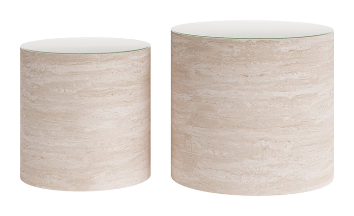 Carzo Coffee Table Set (2-Piece) Stone Beige
