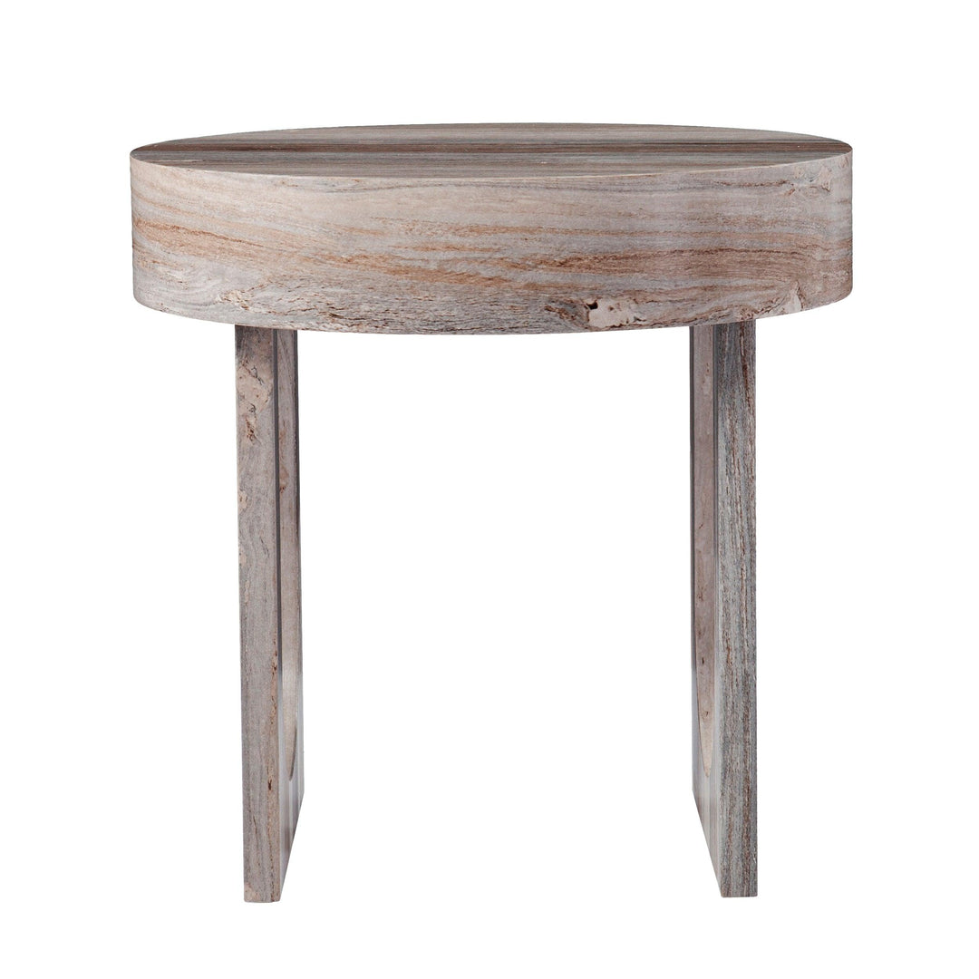 SwayLiving Chadkirk Round Faux Marble End Table ACCENT TABLES
