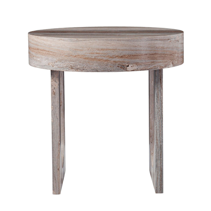 SwayLiving Chadkirk Round Faux Marble End Table ACCENT TABLES