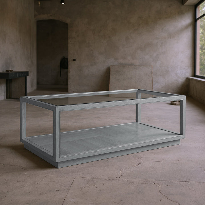 Glaze Rec Cktl Table-Vintage Blue