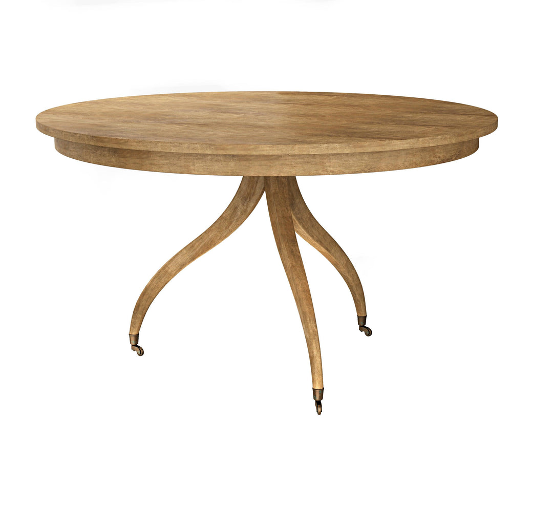 SwayLiving Timeless Solar Spider Leg Pedestal Dining Table in Sun Bleached Cherry DINING TABLES
