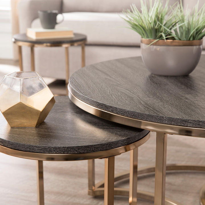 SwayLiving Lachlan Round Nesting Coffee Tables – 3pc Set COFFEE TABLES