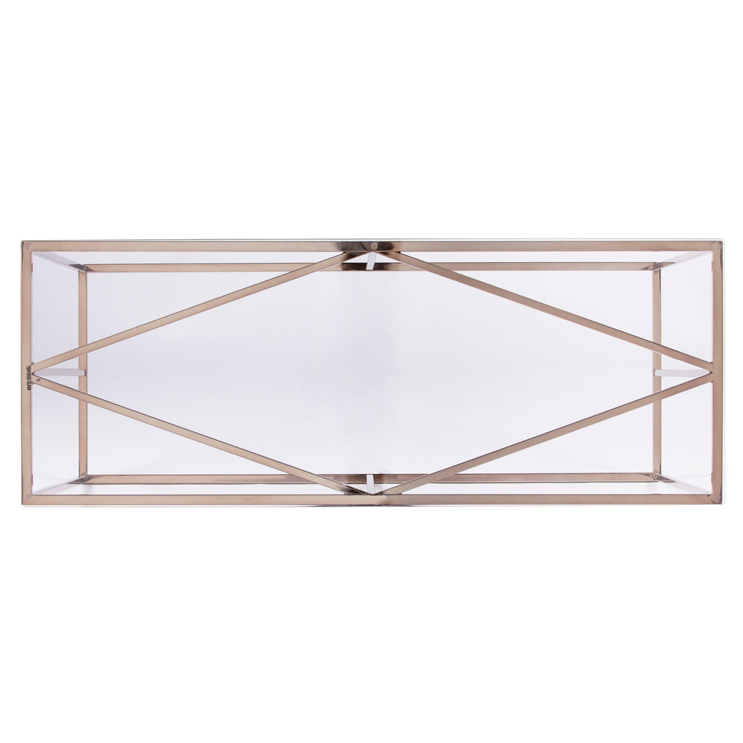 SwayLiving Nicholance Contemporary Glass-Top Console Table CONSOLE TABLES