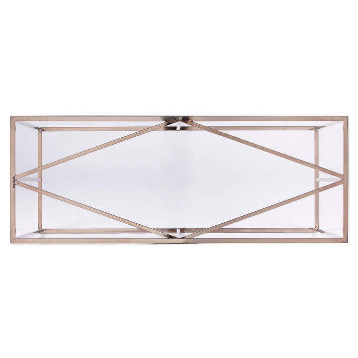 SwayLiving Nicholance Contemporary Glass-Top Console Table CONSOLE TABLES