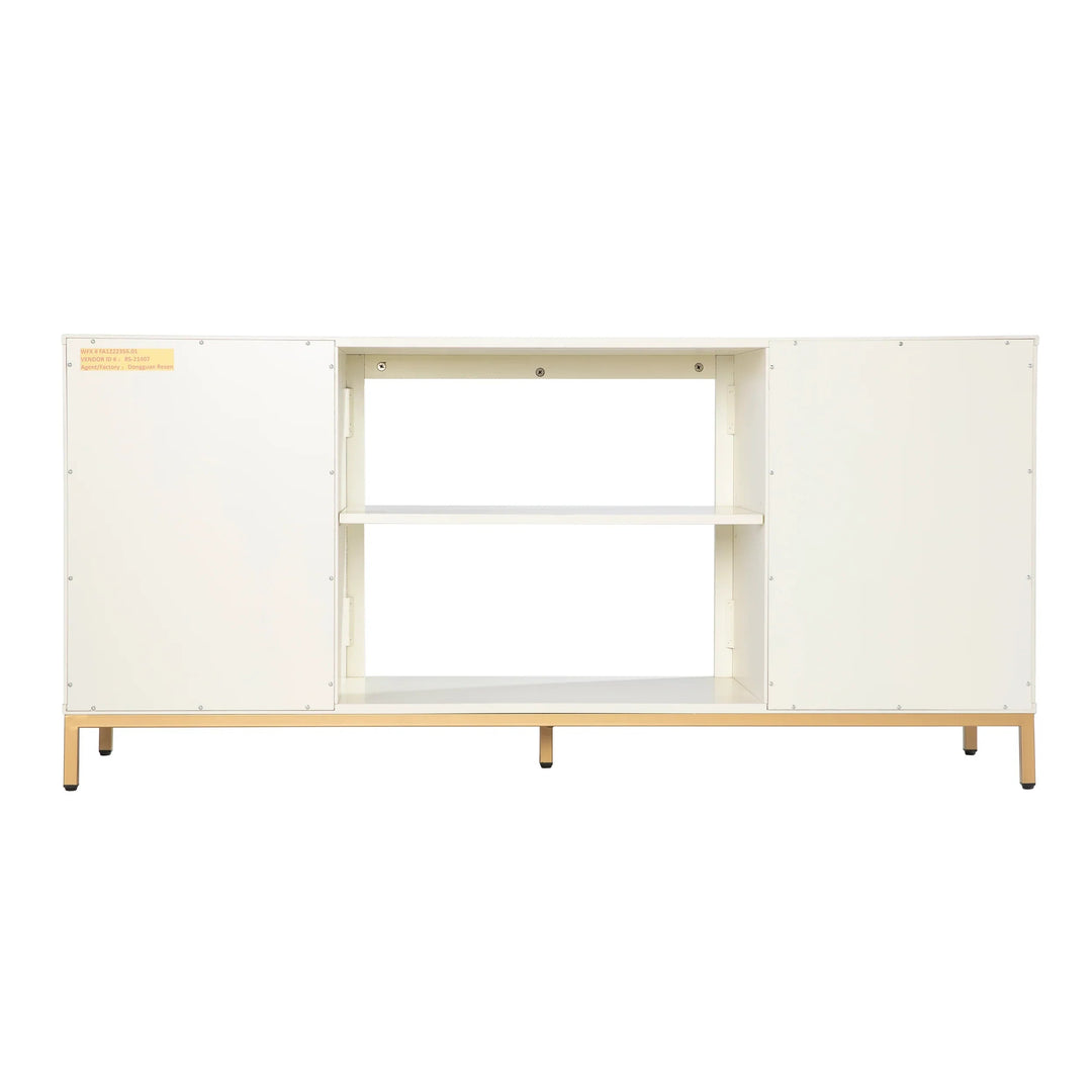 SwayLiving Marradi Media Console w/ Storage - Cream MEDIA + TV STANDS