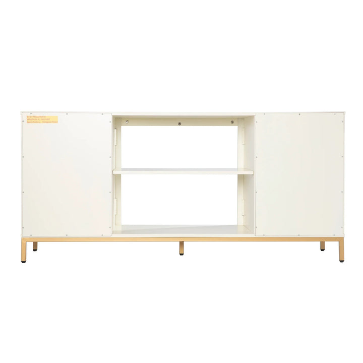 SwayLiving Marradi Media Console w/ Storage - Cream MEDIA + TV STANDS