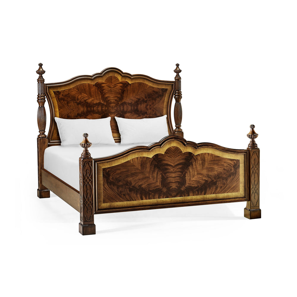 SwayLiving Versailles Mahogany King Poster Bed BEDS