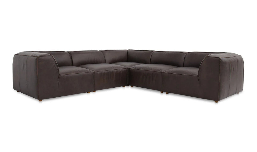 Form Classic L-Shaped Modular Sectional Espresso Brown - SwayLiving