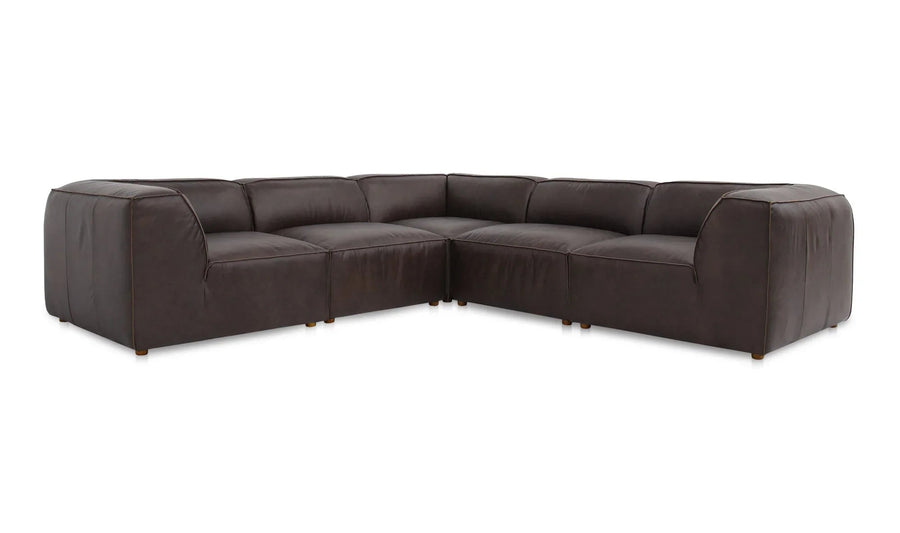 Form Classic L-Shaped Modular Sectional Espresso Brown - SwayLiving