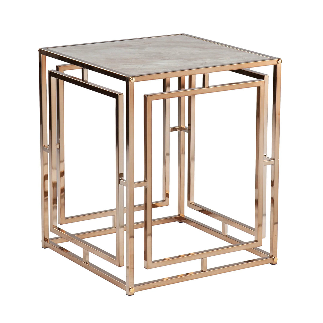 SwayLiving Simondley Faux Marble End Table ACCENT TABLES