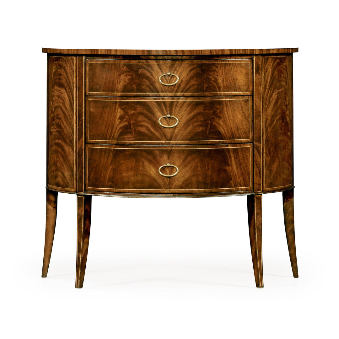 SwayLiving Knightsbridge Biedermeier Mahogany Demilune Cabinet SIDEBOARDS + CREDENZAS