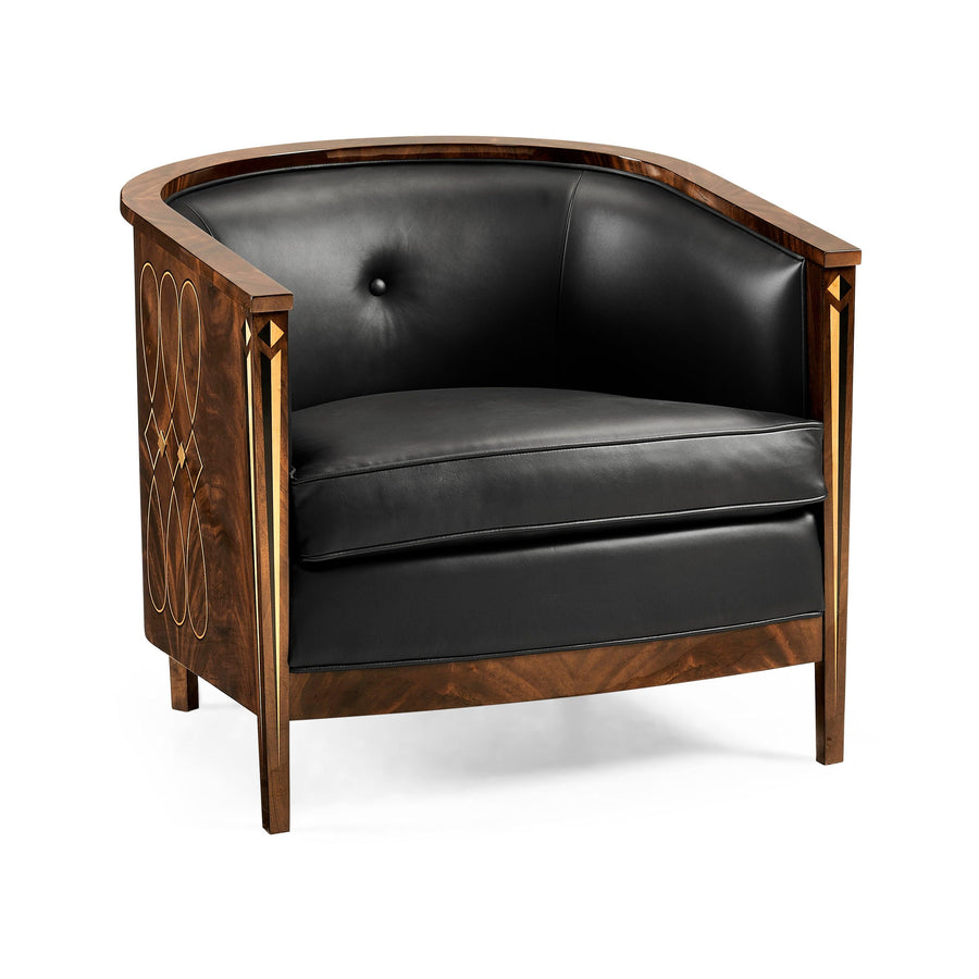 SwayLiving Knightbridge Antique Mahogany Tub Chair ACCENT + LOUNGE CHAIRS