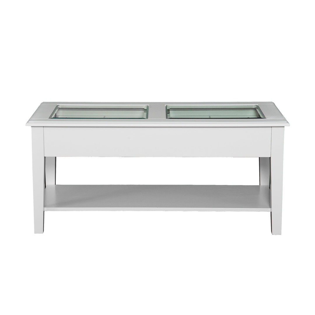 SwayLiving Panorama Glass-Top Coffee Table COFFEE TABLES