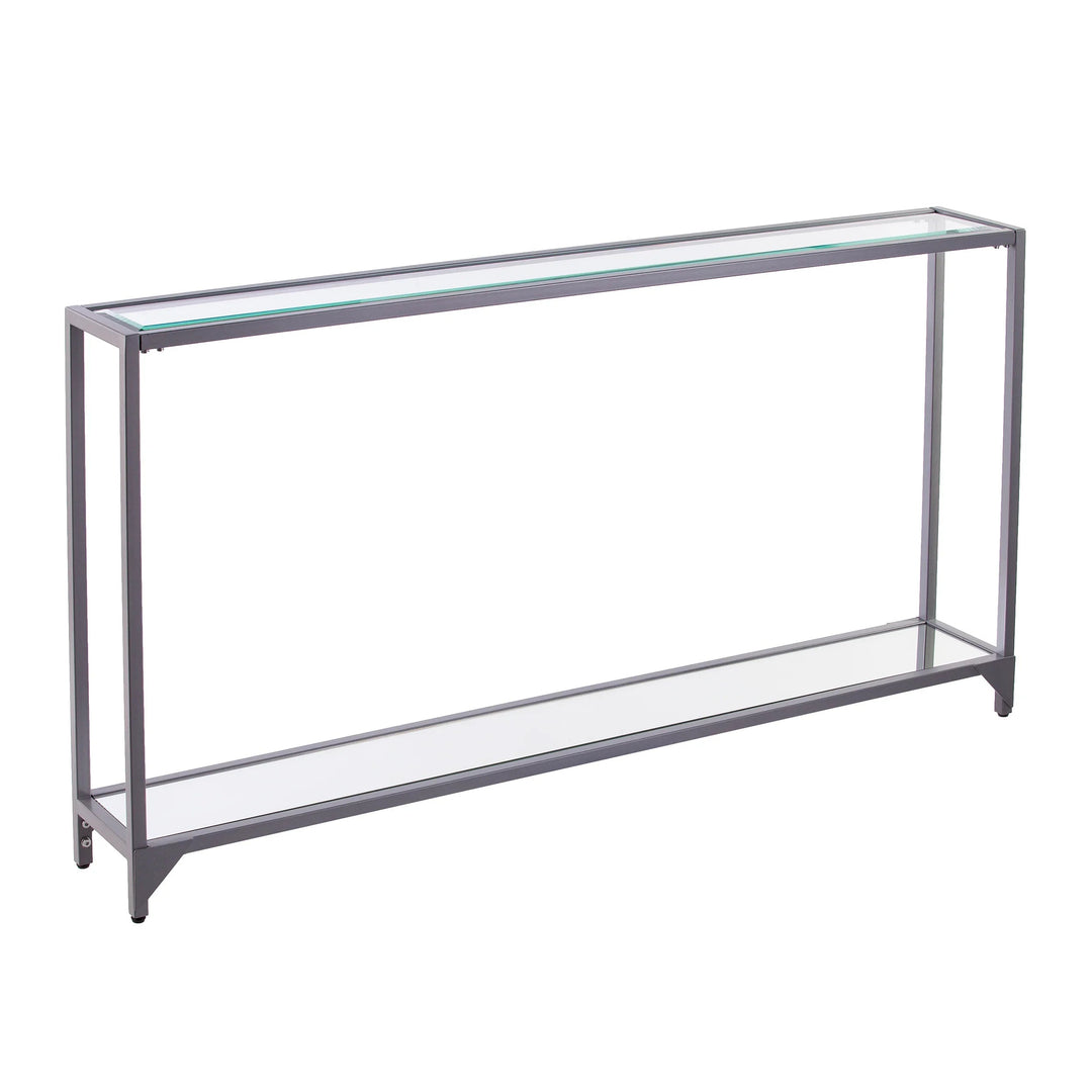 SwayLiving Bergen Narrow Metal Console Table - Silver CONSOLE TABLES
