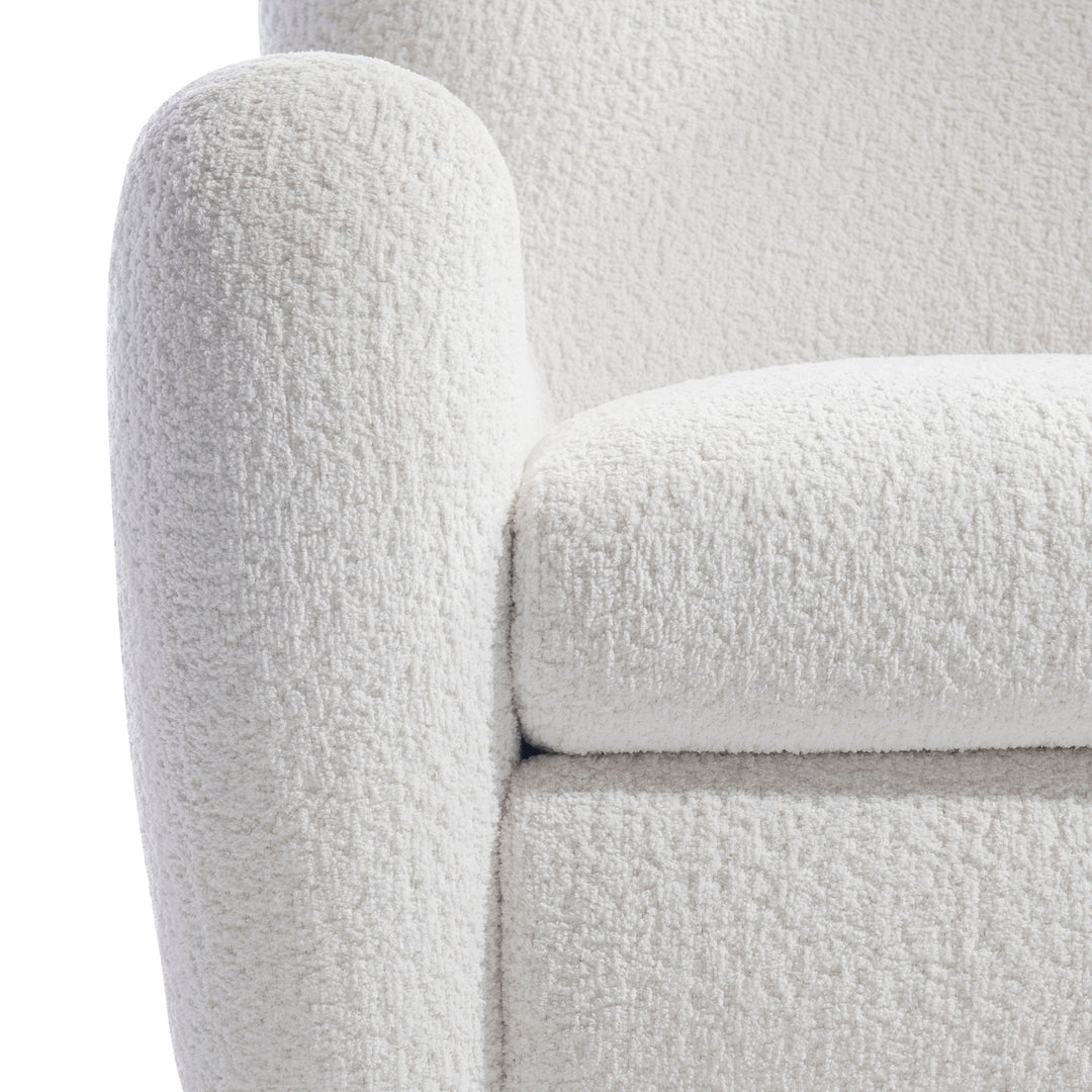 Silvi Fabric Swivel Chair, White