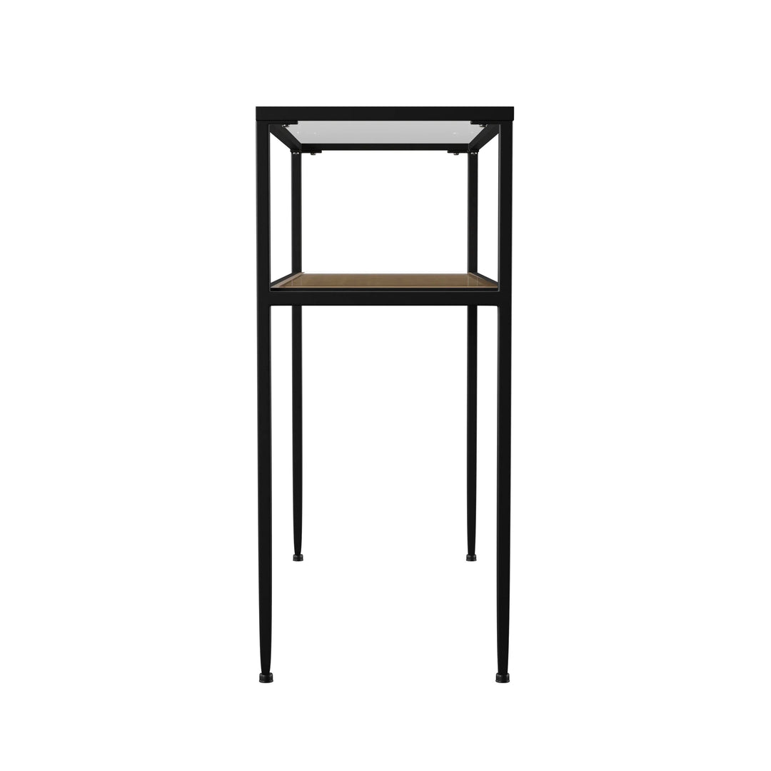 SwayLiving Bladeston Glass-Top Console Table CONSOLE TABLES