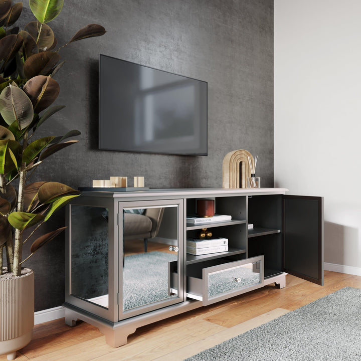 SwayLiving Mirage Mirrored TV Stand MEDIA + TV STANDS