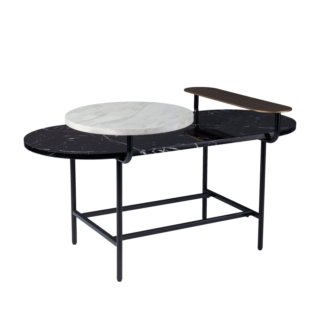 SwayLiving Arcklid Faux Marble Cocktail Table w/ Storage COFFEE TABLES