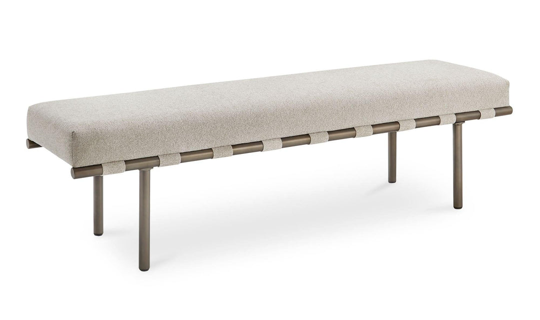 Carson Dining Bench Beige - SwayLiving