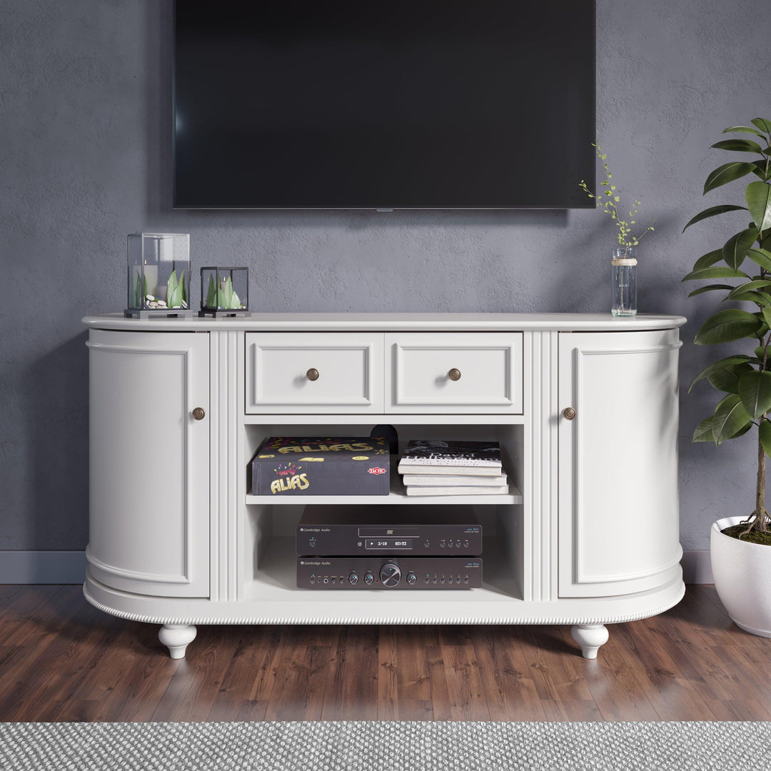 SwayLiving Dandridge White TV Stand MEDIA + TV STANDS