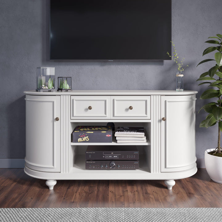 SwayLiving Dandridge White TV Stand MEDIA + TV STANDS