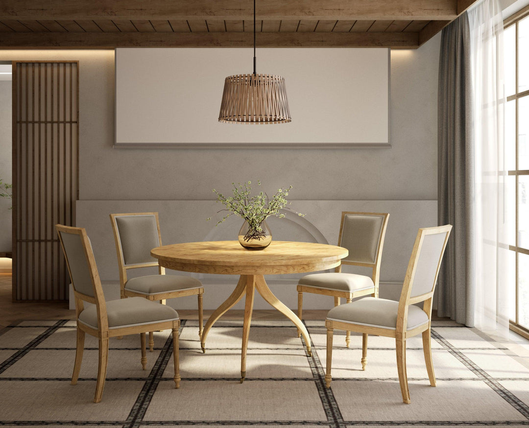 SwayLiving Timeless Solar Spider Leg Pedestal Dining Table in Sun Bleached Cherry DINING TABLES