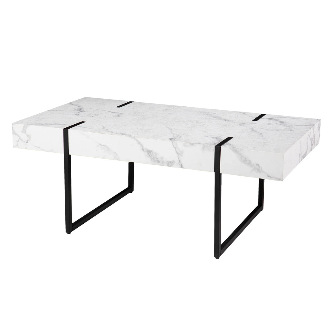 SwayLiving Rangley Modern Faux Marble Cocktail Table COFFEE TABLES