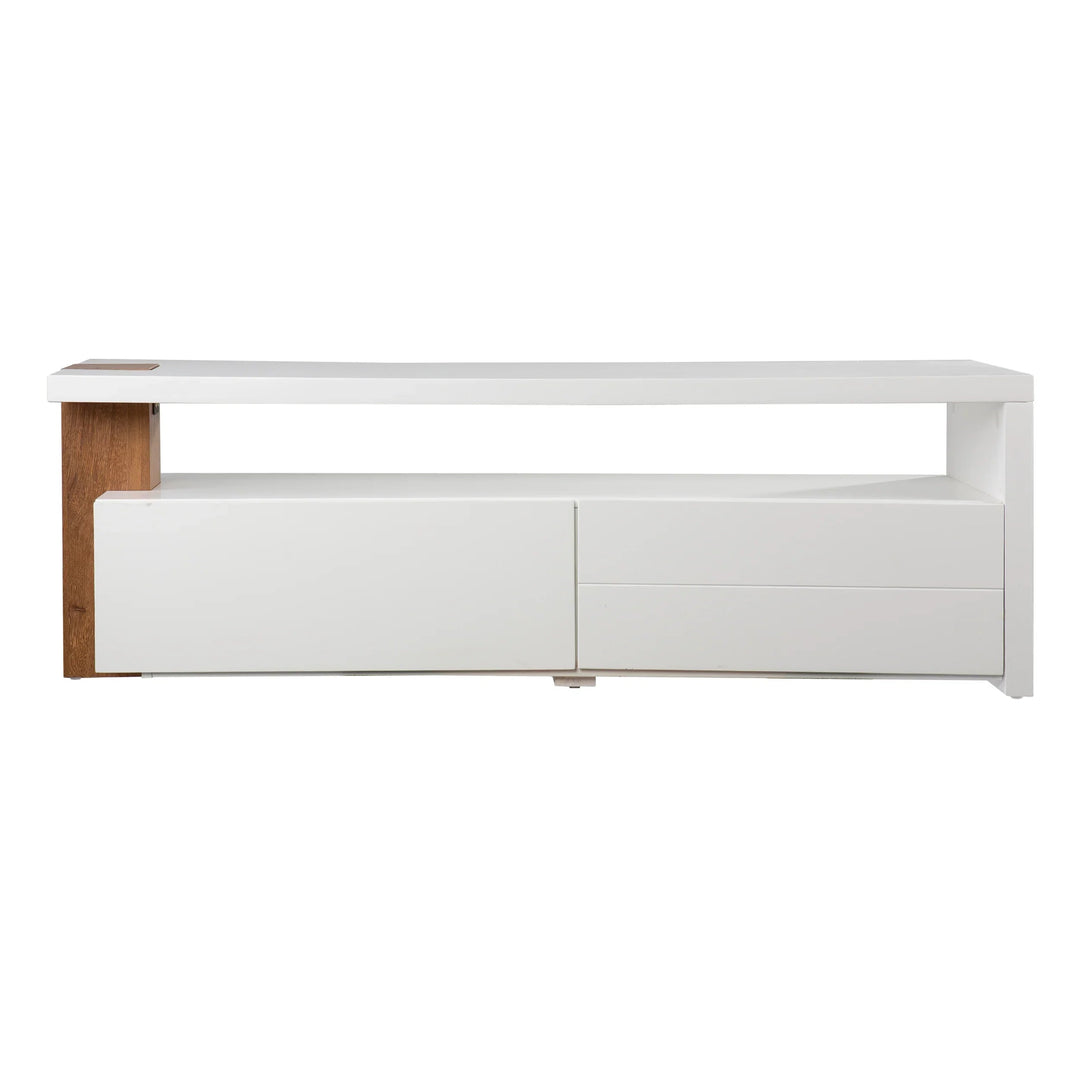 SwayLiving Harliston Contemporary Media Stand w/ Storage MEDIA + TV STANDS