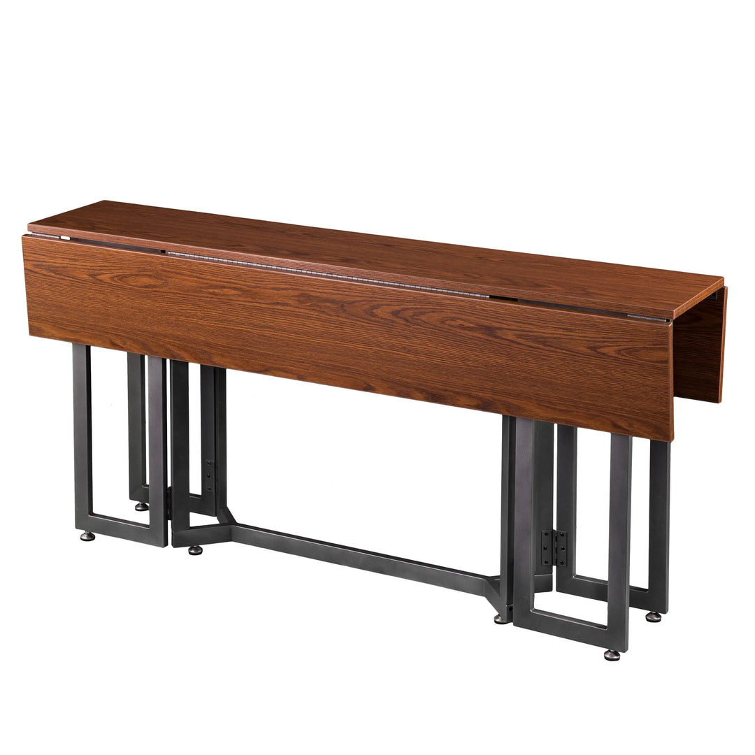 SwayLiving Holly & Martin Driness Drop Leaf Table - Tobacco w/ Gray DINING TABLES