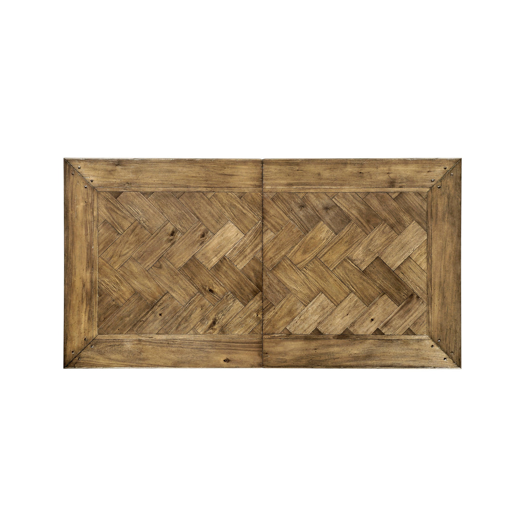 SwayLiving Casual Accents Medium Driftwood Parquet Top Dining Table DINING TABLES