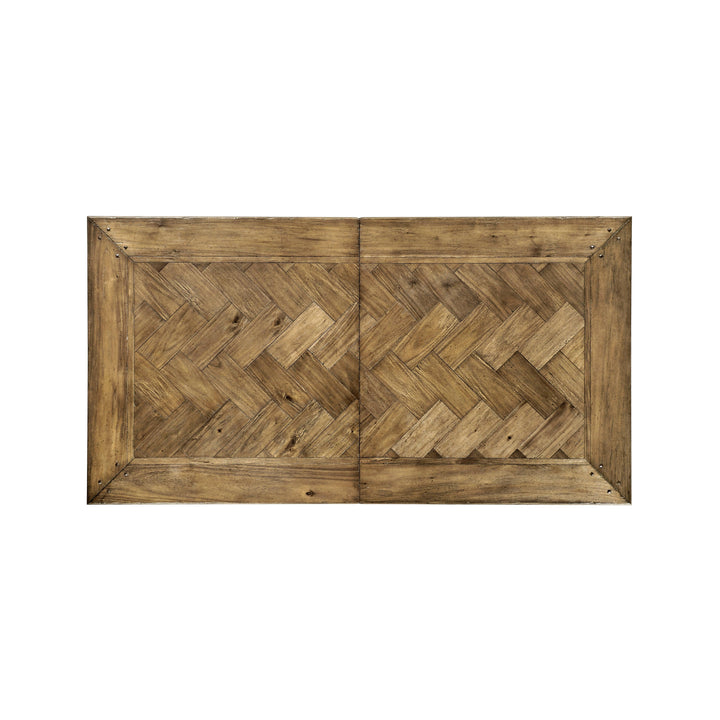 SwayLiving Casual Accents Medium Driftwood Parquet Top Dining Table DINING TABLES