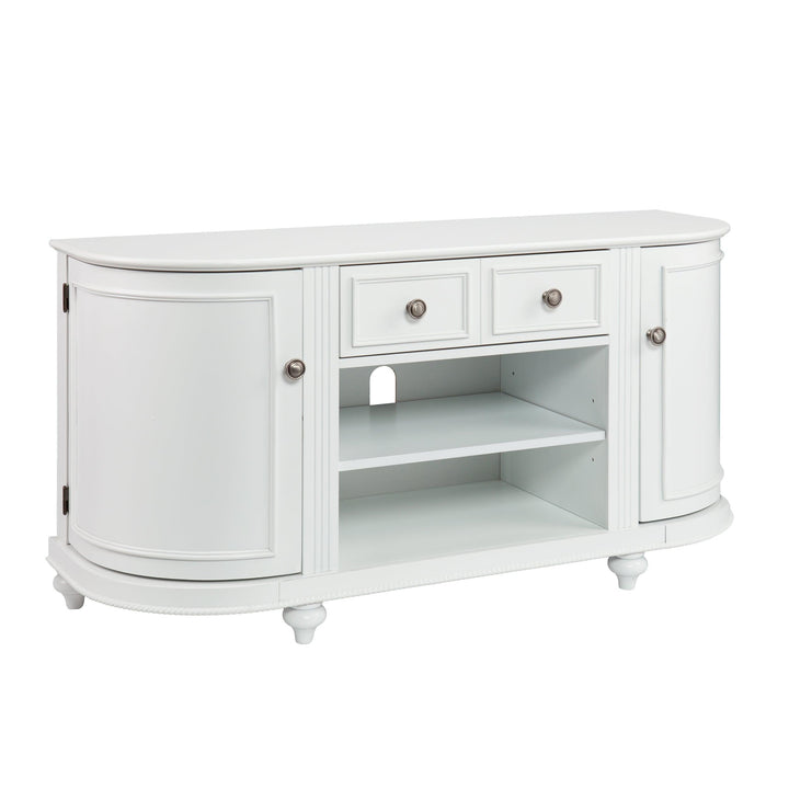 SwayLiving Dandridge White TV Stand MEDIA + TV STANDS