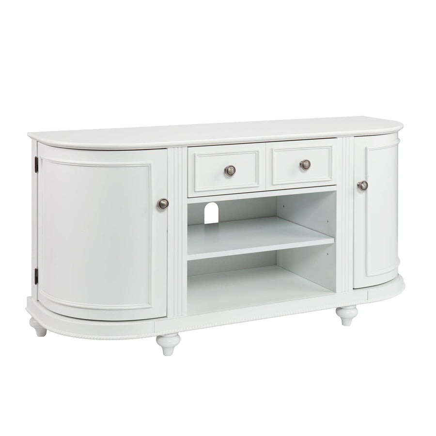 SwayLiving Dandridge White TV Stand MEDIA + TV STANDS