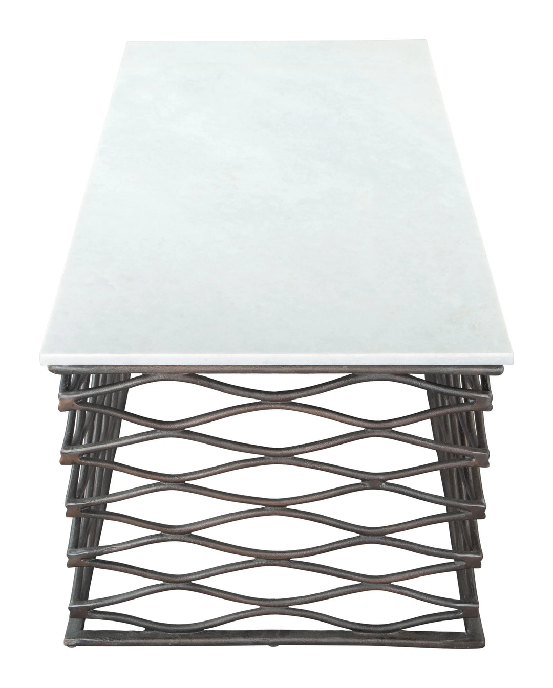 SwayLiving Duchess Coffee Table White & Antique Bronze COFFEE TABLES