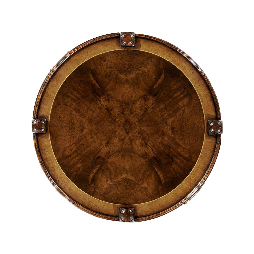 SwayLiving Regency Style Mahogany Round Side Table ACCENT TABLES