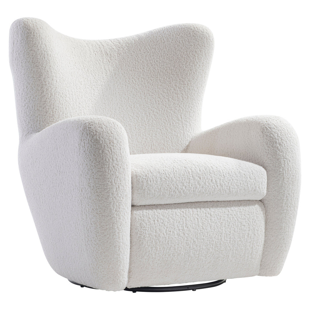 Silvi Fabric Swivel Chair, White