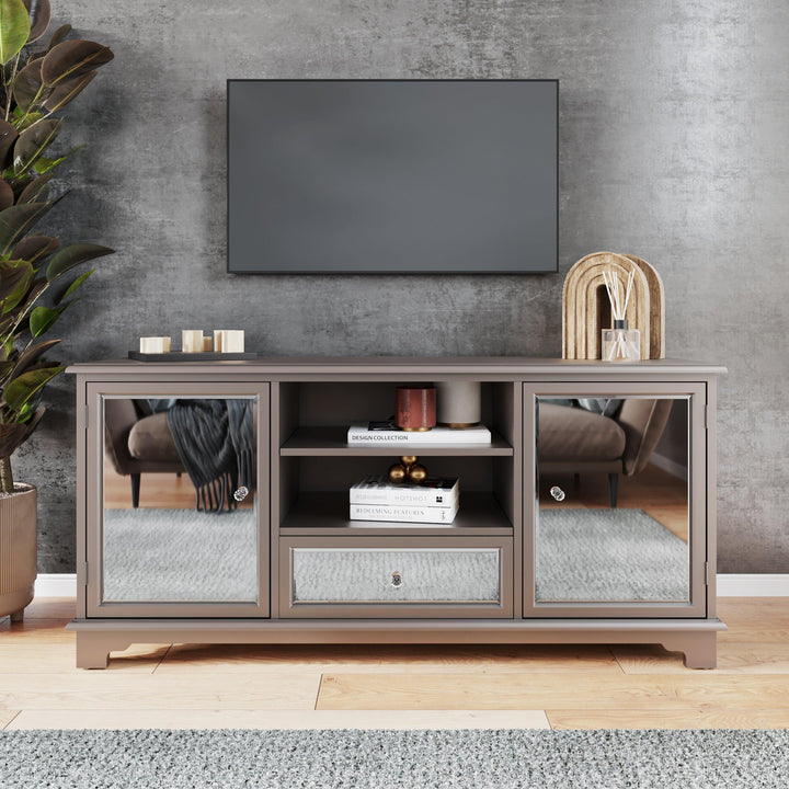 SwayLiving Mirage Mirrored TV Stand MEDIA + TV STANDS