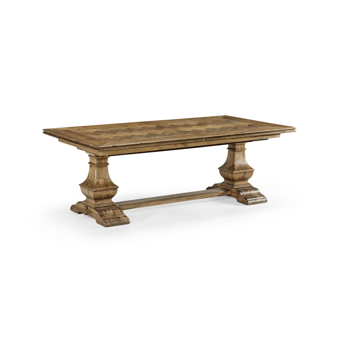 SwayLiving Casual Accents Medium Driftwood Parquet Top Dining Table DINING TABLES